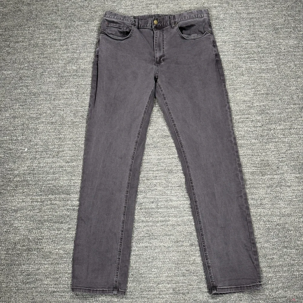 Marine Layer Pants Mens 34x32 5 Pocket Slim Straight Twill Casual Dark Gray